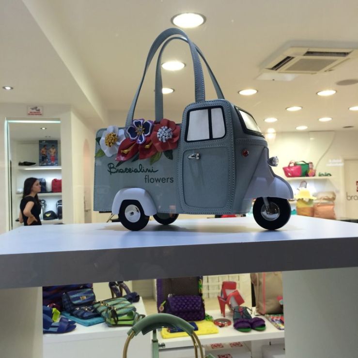 fancy purse in window real