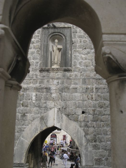 Pile Gate through balustrade Dubrovnik