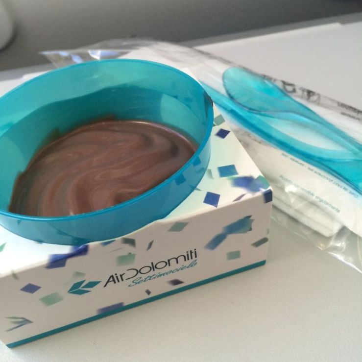 Pudding on Italian Airline